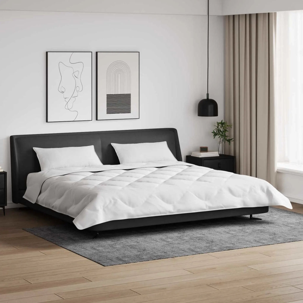 Piumone | Duvet Invernale con cuscino 3 pz Bianco Microfibra