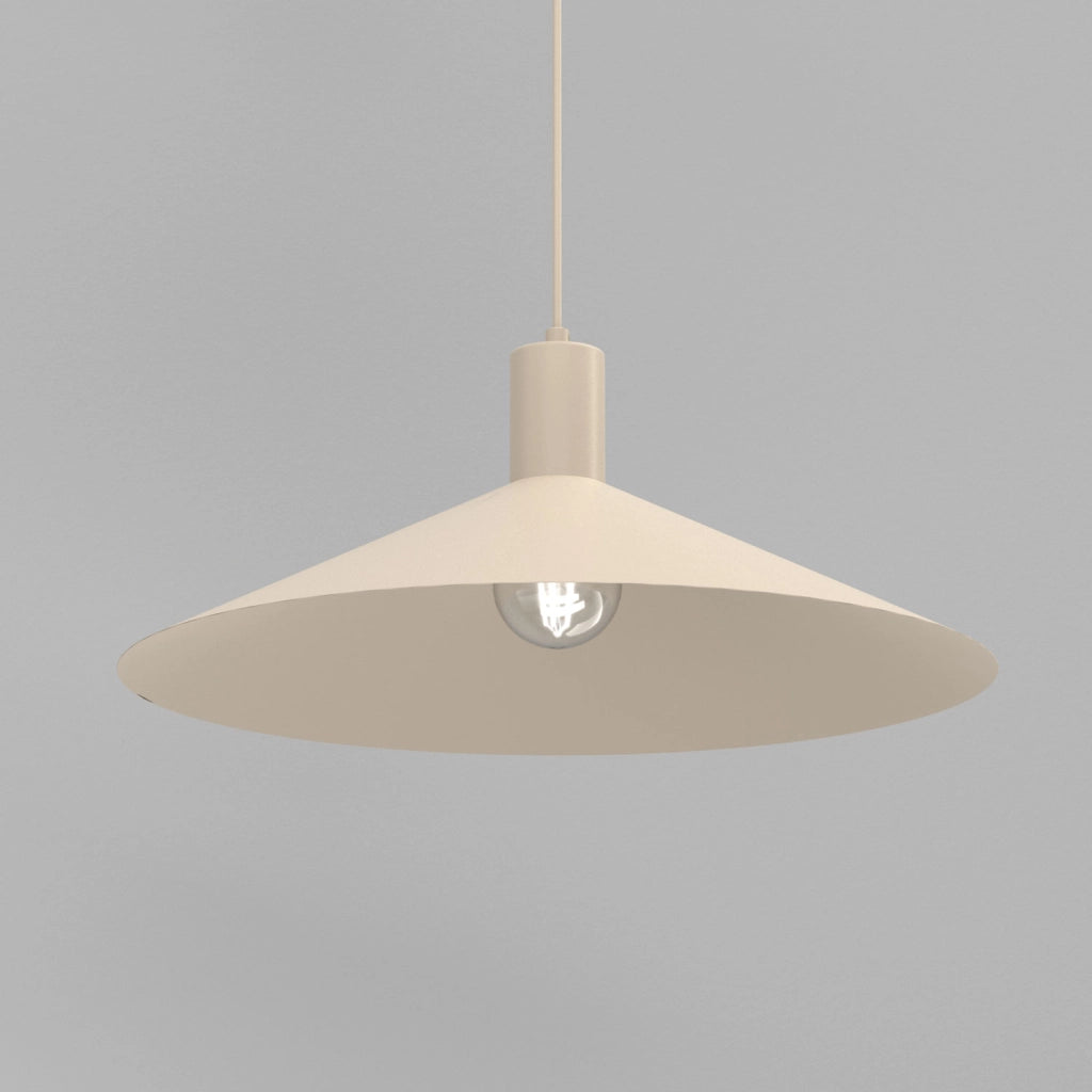 Lampada a sospensione cono beige 50 cm 1xE27 Nox