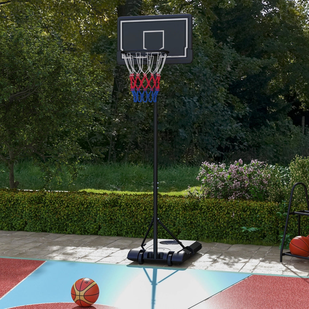 Canestro da Basket Regolabile Esterno con Ruote ¨C Minimal ¨C Nero