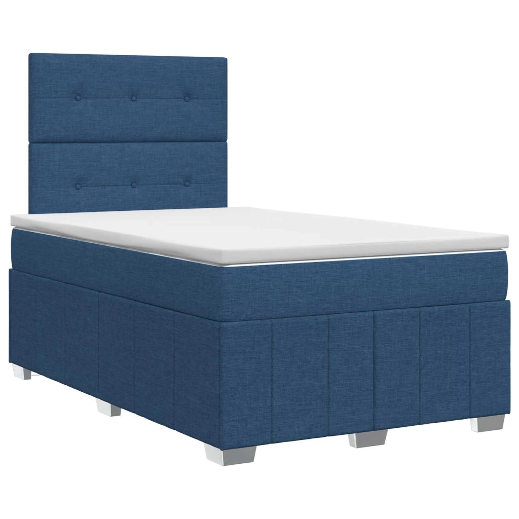 Letto box spring con materasso Blu 120 x 200 cm Tessuto 3454119
