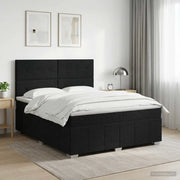 Letto box spring con materasso Nero 180 x 200 cm Tessuto 3454199
