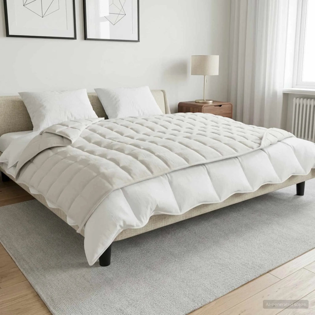 Coperta Ponderata Bianco 138 x 200 cm 6 kg 100% Cotone 205T 42043981