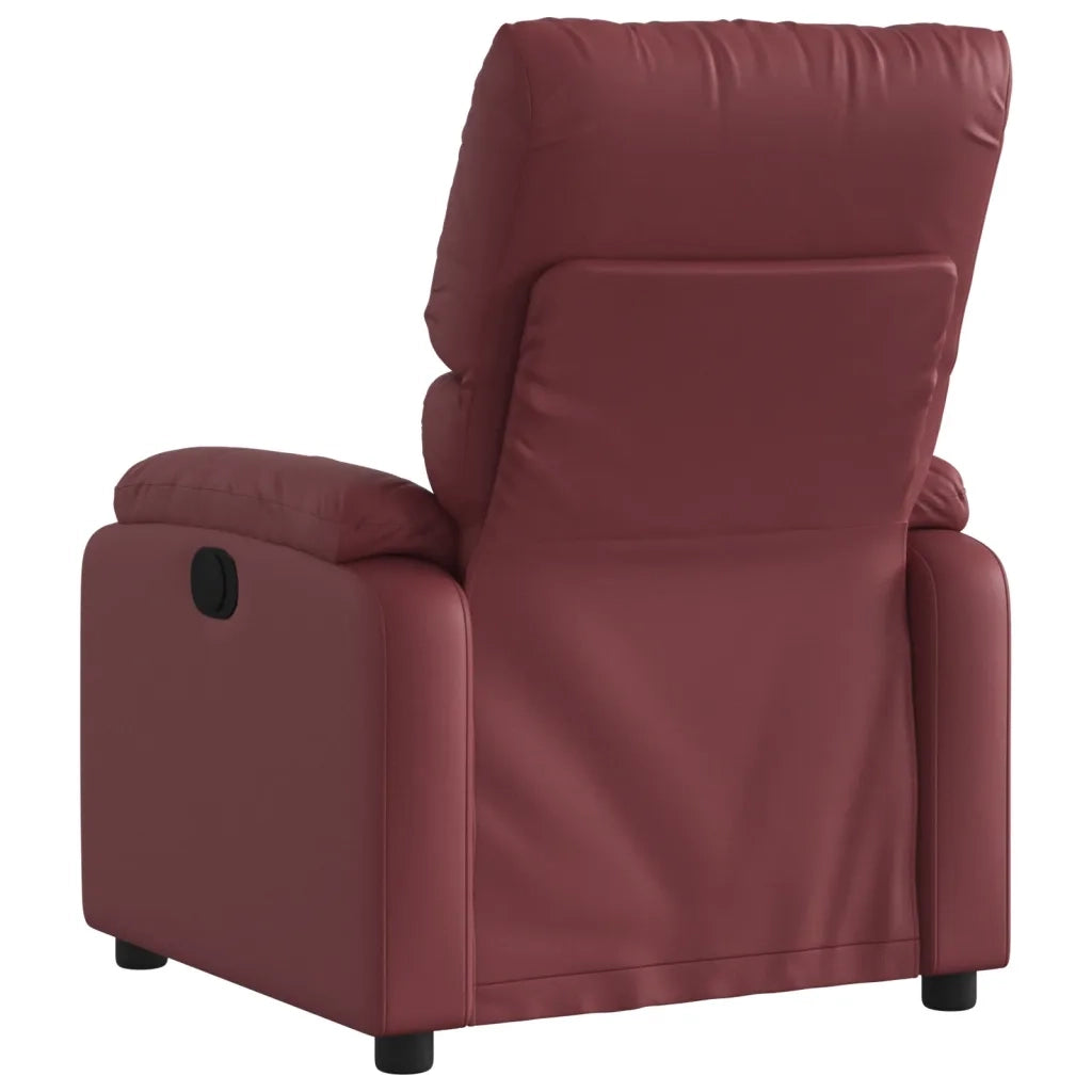 Poltrona | Sedia Relax Reclinabile Rosso Vino in Similpelle