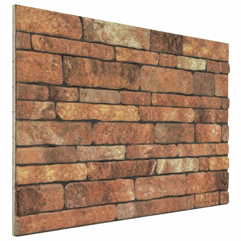 Pannelli da parete 10 pz 100 x 50 cm Marrone e bianco 42046094