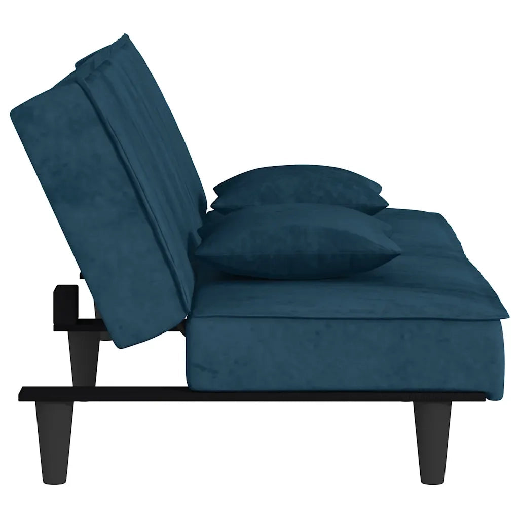 Divano Letto-Sofa Letto-Daybed Blu in Velluto