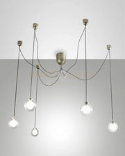 BLOG LED  SOSPENSIONE ORO OPACO 5 LUCI 3472-48-225