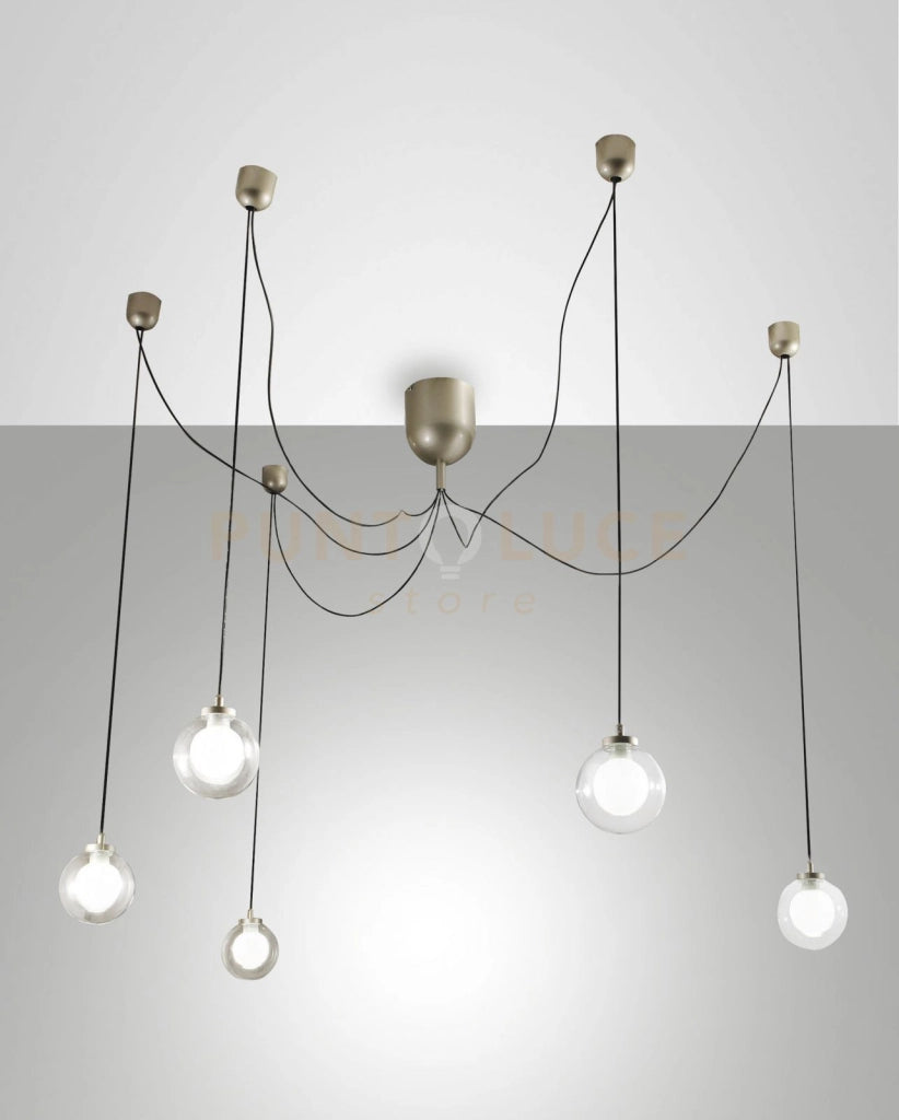 BLOG LED  SOSPENSIONE ORO OPACO 5 LUCI 3472-48-225