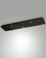 3481-54-101 EDISON MONTATURA NERA RETTANGOLARE 5 FORI 90x25cm