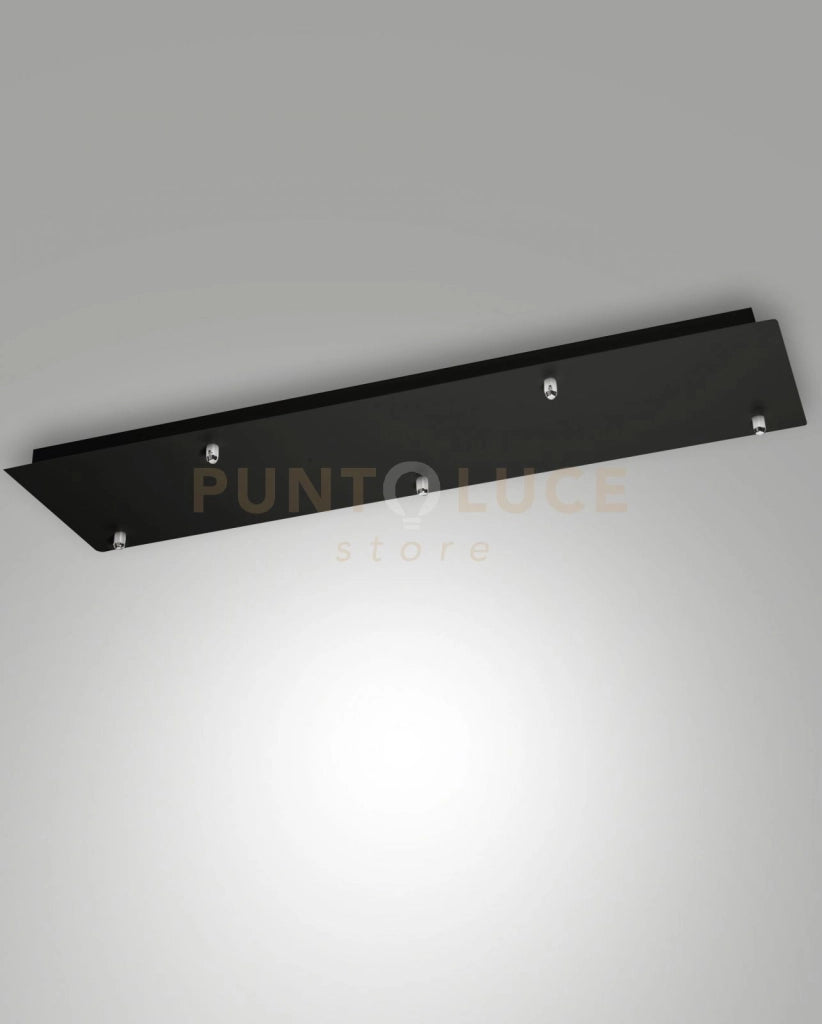 3481-54-101 EDISON MONTATURA NERA RETTANGOLARE 5 FORI 90x25cm