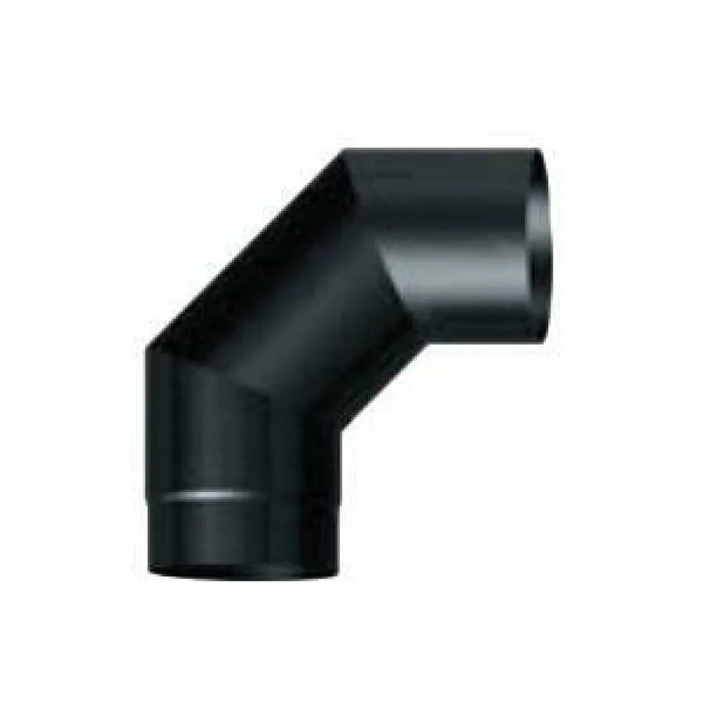 Curva 90 3 settori nero pesante 200