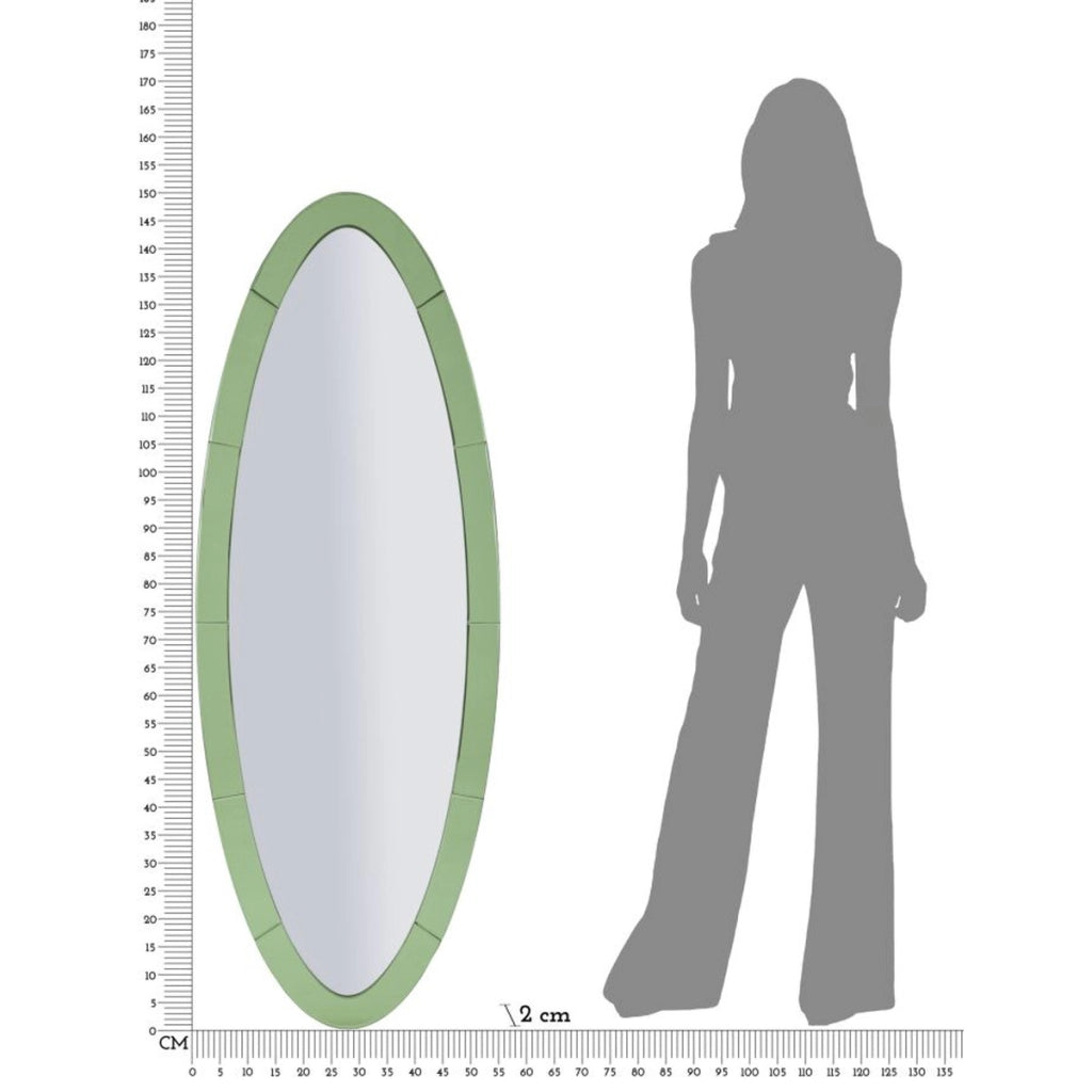 Specchio con Cornice VKH696, Verde, MDF, 150x55x2 cm