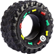 Trade Shop - 3 Giocattolo Ruota Pneumatico Gomma Suono Resistente Da Masticare Per Cani -