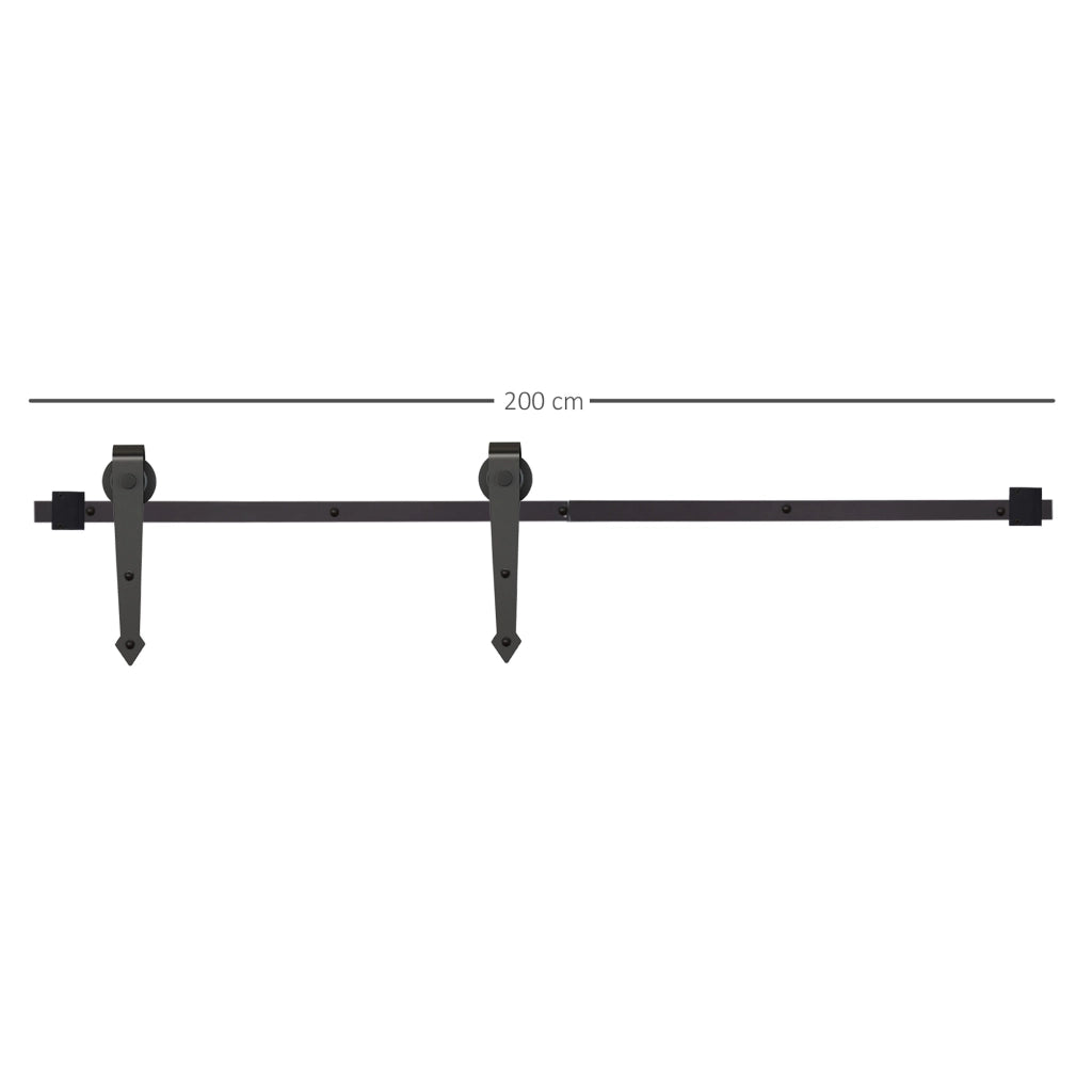 Kit Accessori Porta Scorrevole ¨C Minimal ¨C 200 cm Nero
