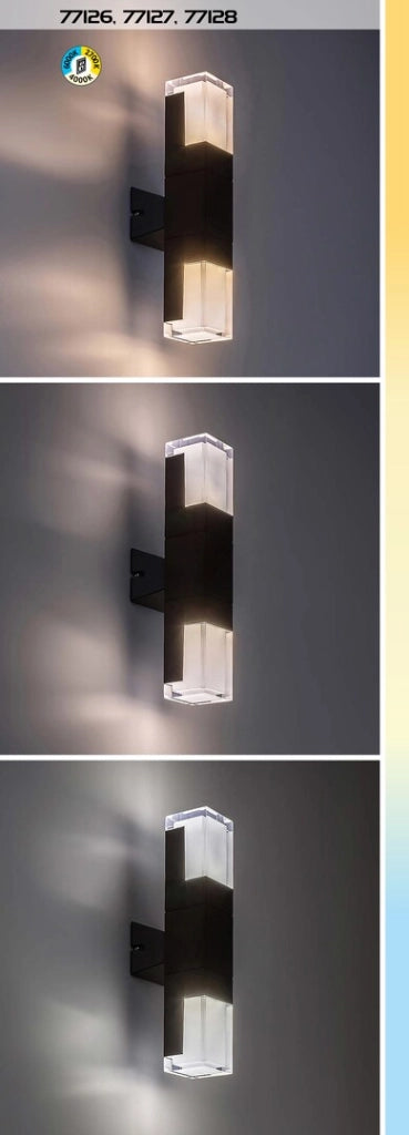 Applique esterno LED 7W CCT IP54 nero Rabalux Darvas