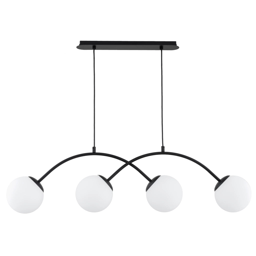 Lampada a sospensione moderna nera 4xE14 Alfa Bester