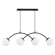 Lampada a sospensione moderna nera 4xE14 Alfa Bester