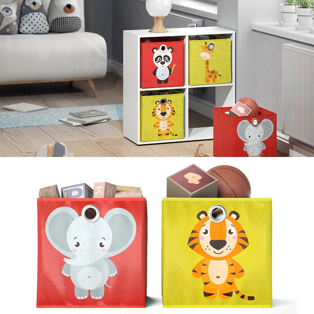 Vicco Scatola pieghevole Rosso/Giallo 30 x 30 cm Set di 2