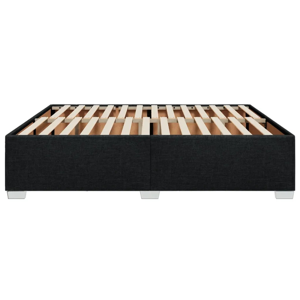 Giroletto senza Materasso Nero 200x200 cm in Tessuto 3284501