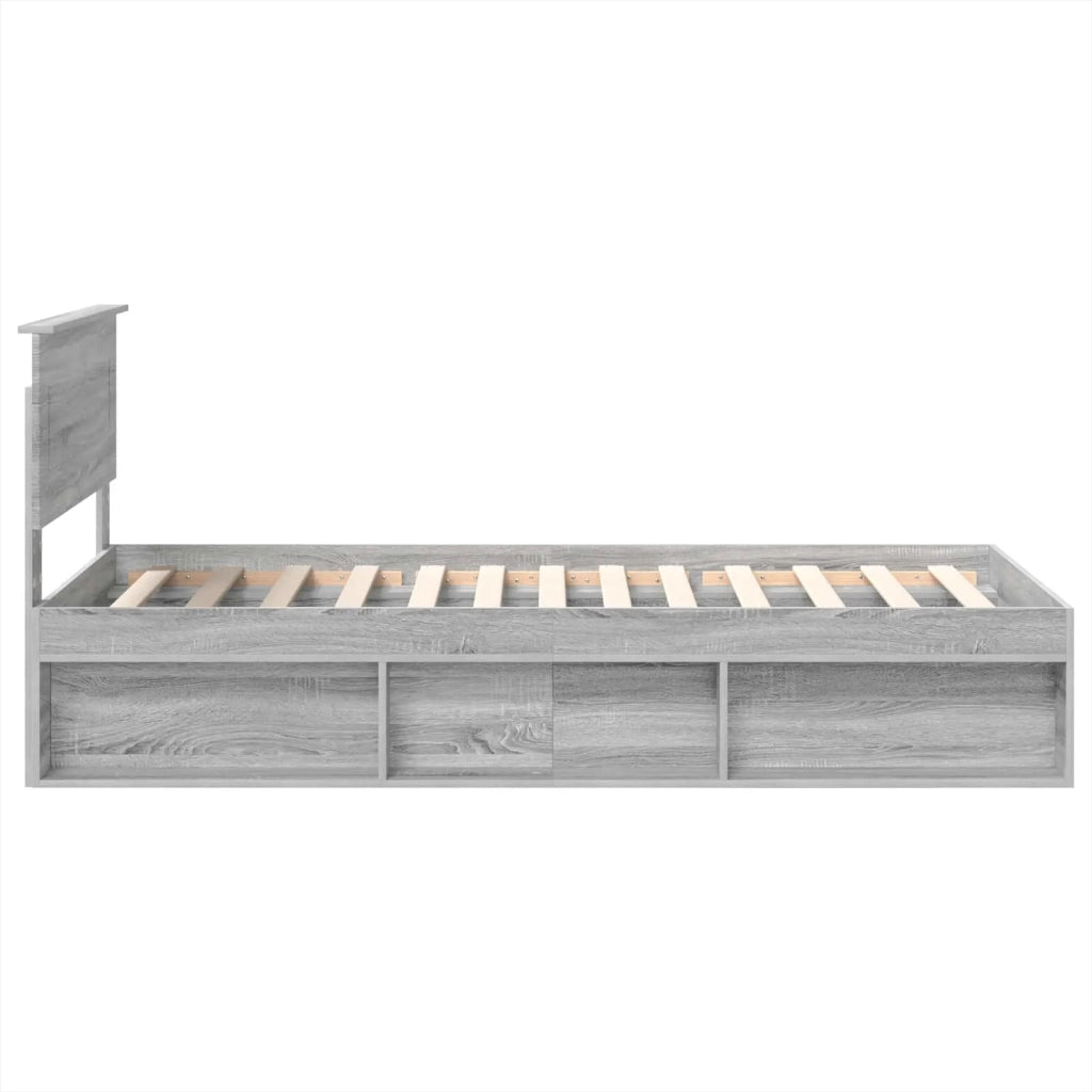 Struttura del letto Grigio Sonoma 75 x 190 cm Legno multistrato 3407945