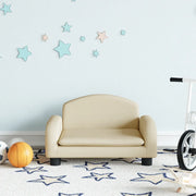 Divano per Bambini-Sofa-Divanetto Crema 50x40x30 cm in Tessuto