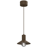 Lampada sospesa conica 1xE27 marrone acciaio Nox Luminex