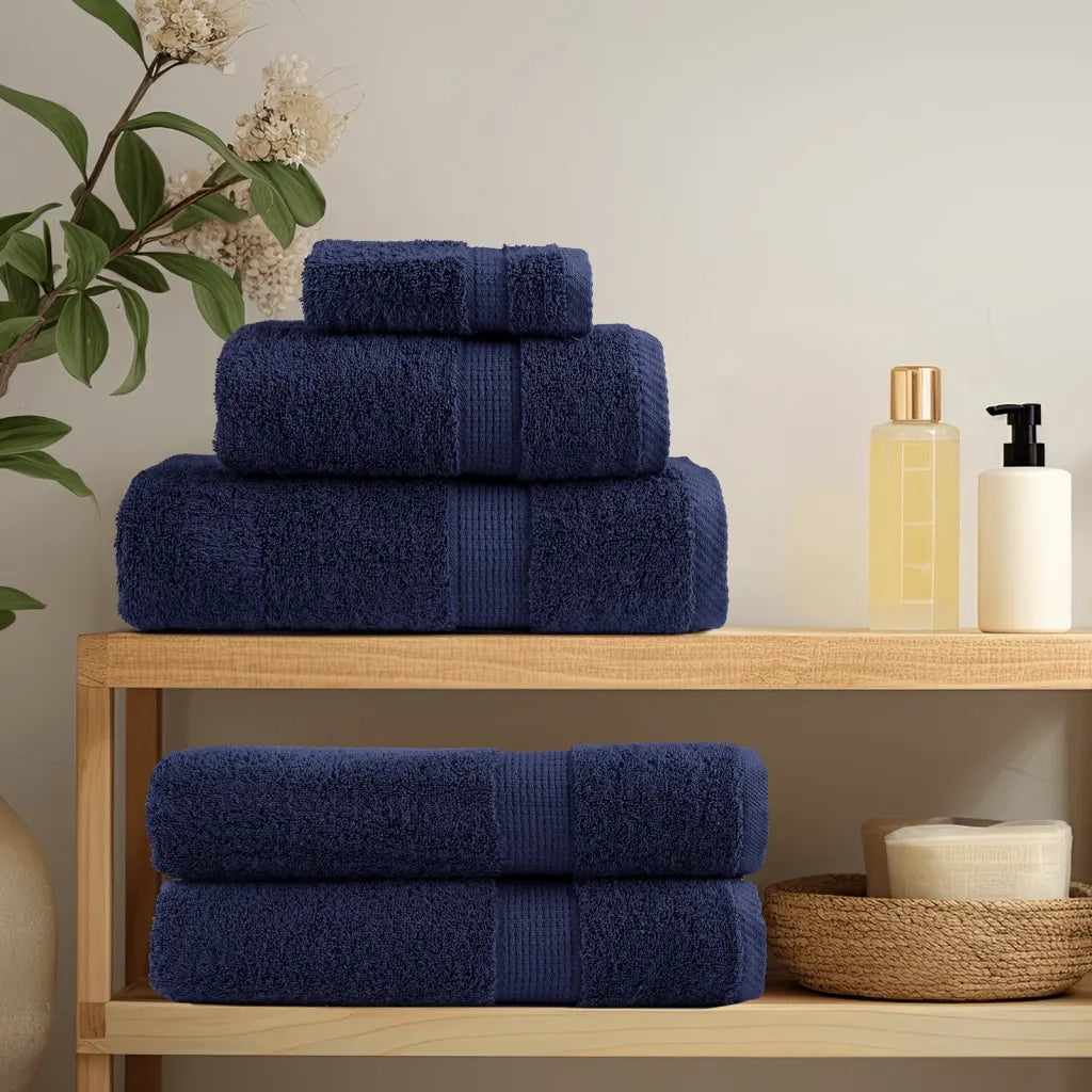 Set ASciugamani SOLUND 8 pz Blu Navy 600 gsm 137541