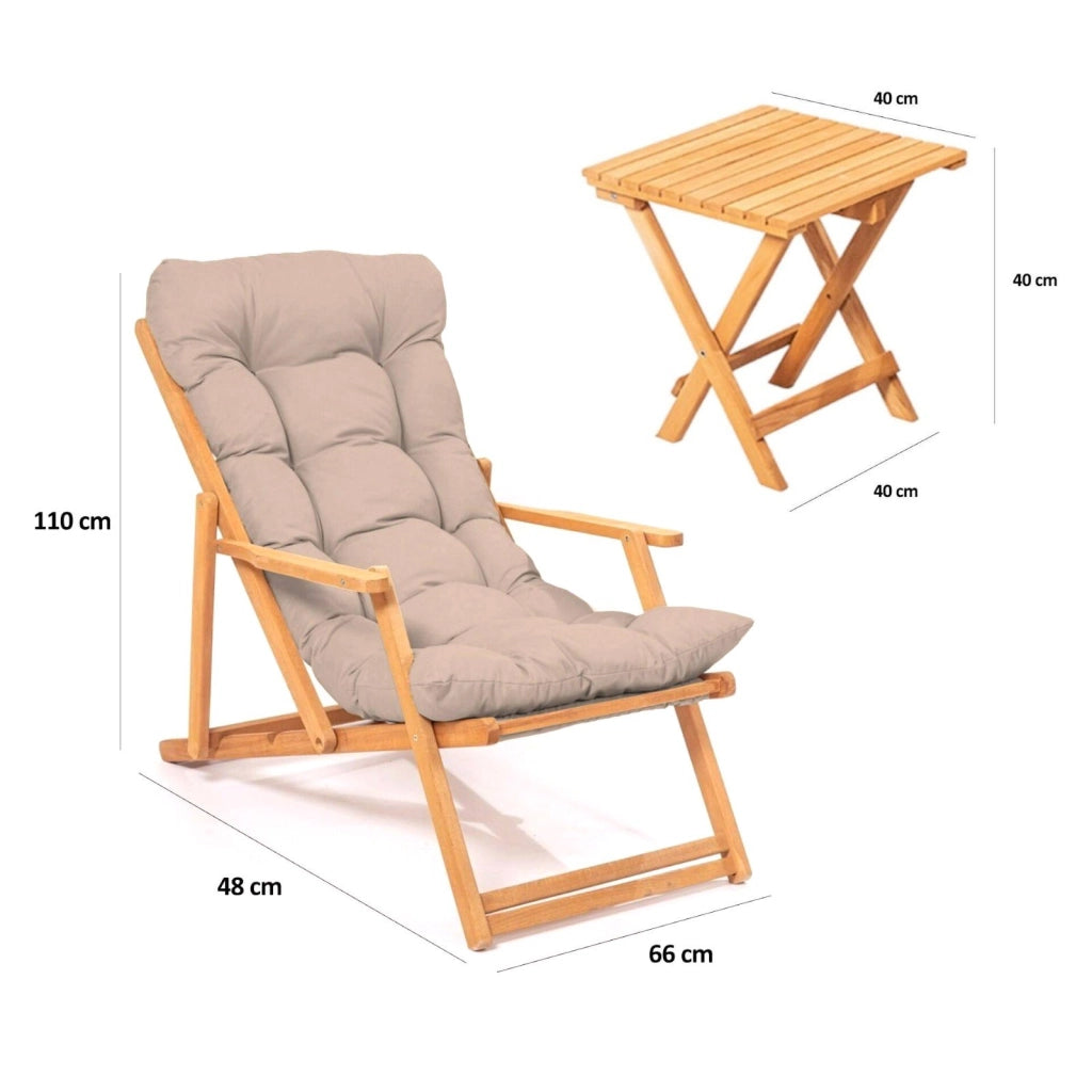 Salottino Outdoor Biagio, set Salotto da Esterno 2 Posti, Marrone