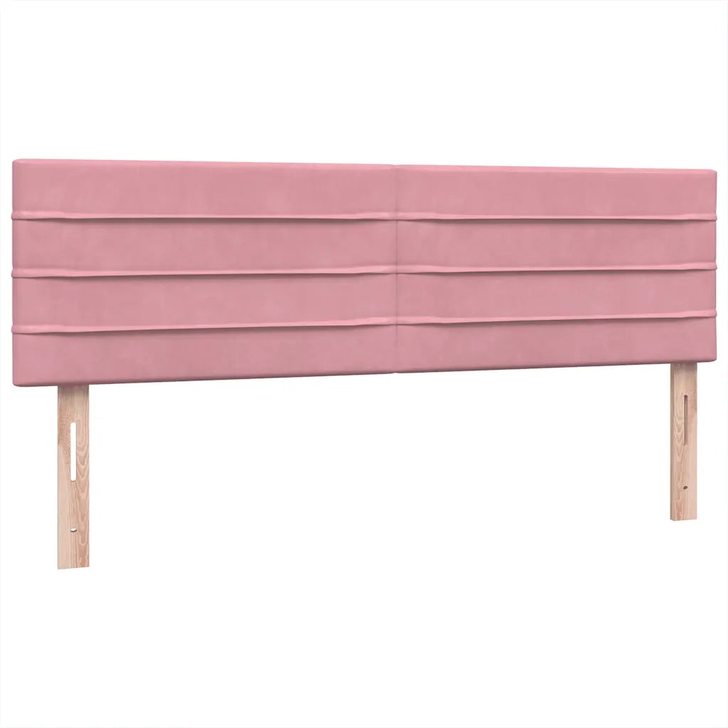 Giroletto a Molle con Materasso Rosa 140x220 cm in Velluto 3316358