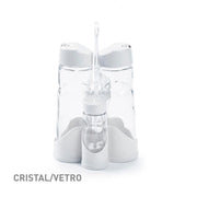 Set Menage da Tavola in Plastica e Vetro Bianco