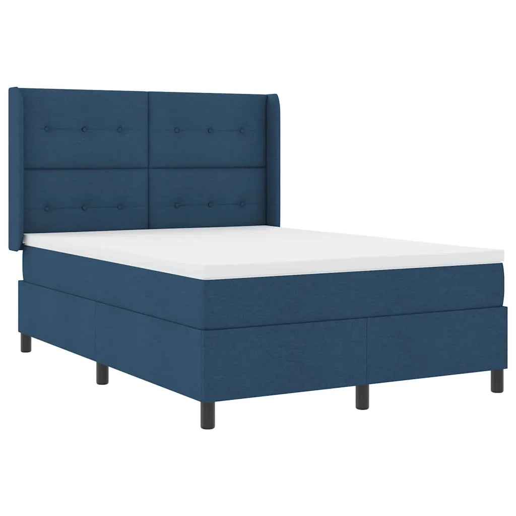 Letto a Sorgente LED con materasso Blu 140 x 190 cm Tessuto 3343503