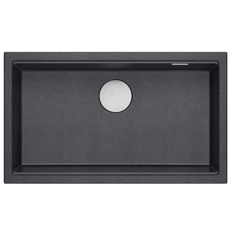 Lavello In Granito Logan 110 Black Metallic Tappo rame spazzolato