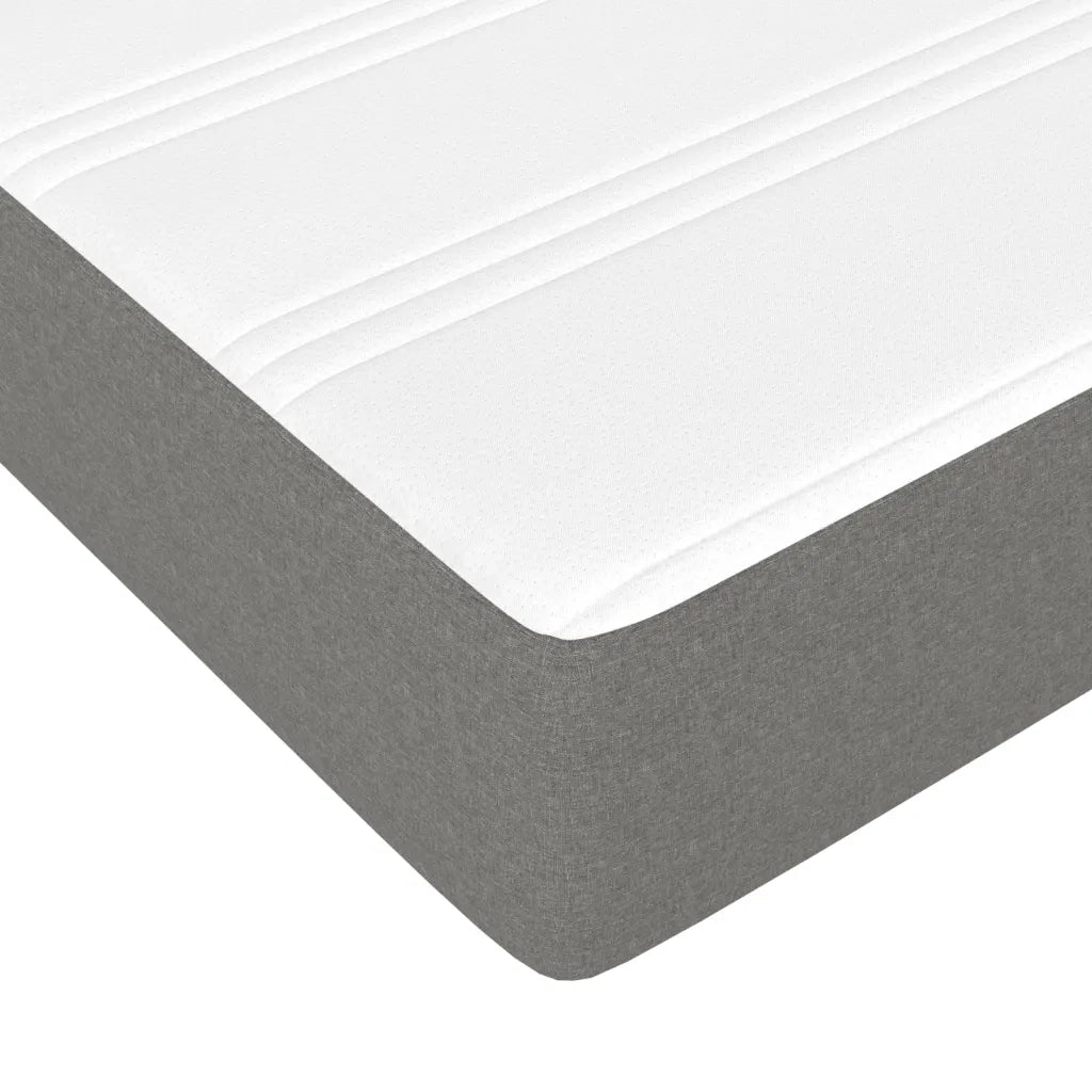 Giroletto a Molle con Materasso Grigio Scuro 90x190 cm Tessuto 3144384