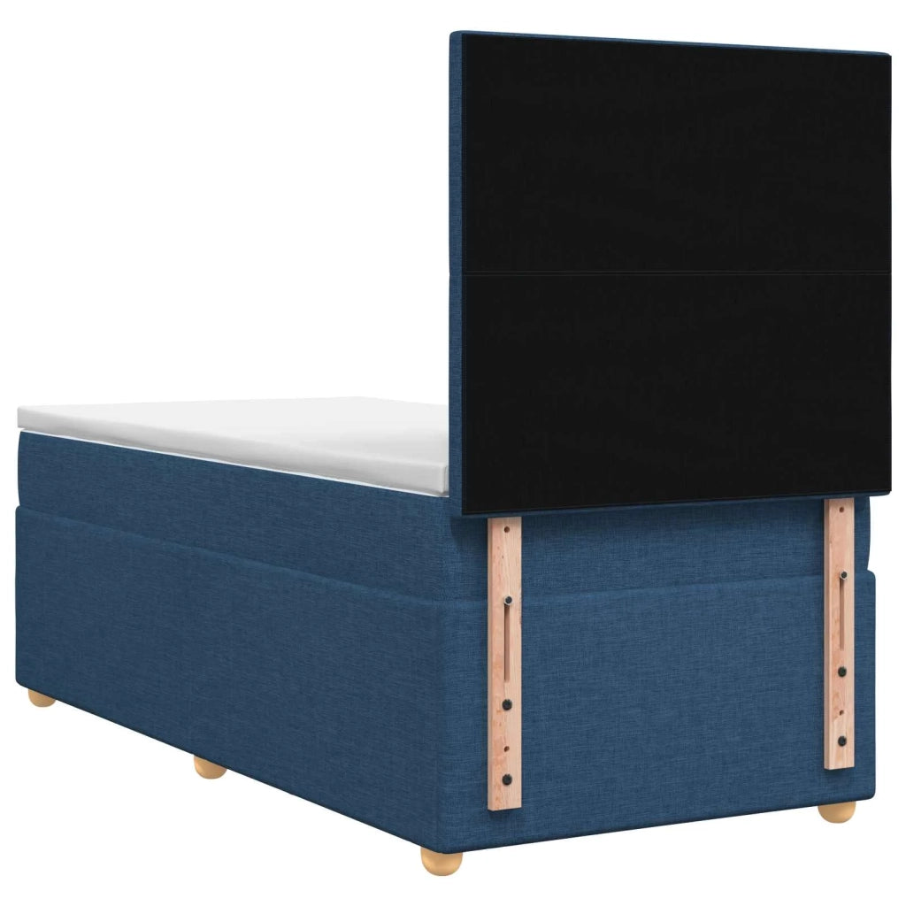 Letto box spring con materasso Blu 100 x 200 cm Tessuto 3455286