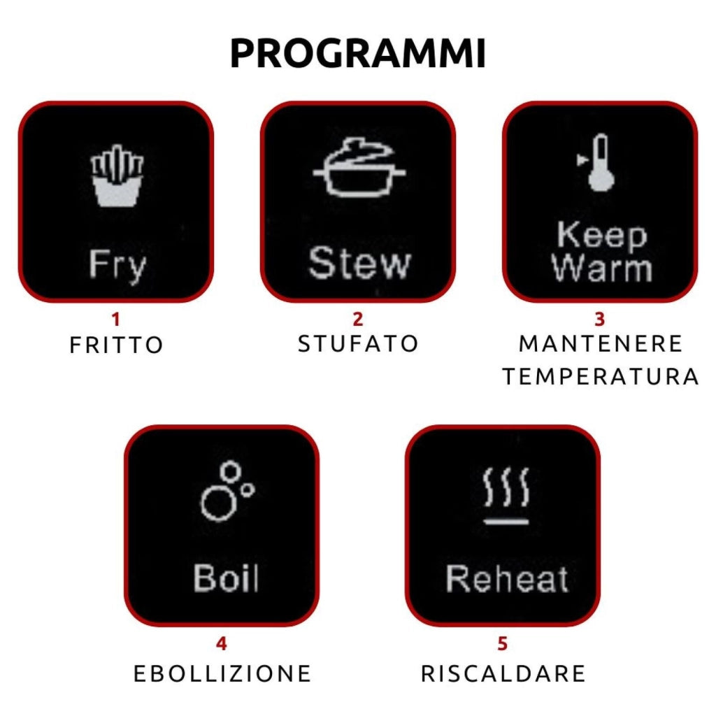 Ariete 1997 Piastra a induzione singola portatile Vetroceramica 2000W 10 livelli di potenza 5 programmi Timer 4 ore colore Nero