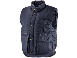 GILET IMBOTTITO IN POLIESTERE/COTONE BLU  tg.L