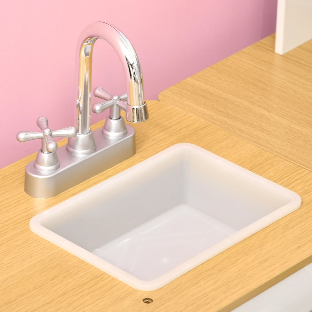 Cucina Giocattolo in Legno per Bambini ¨C Minimal ¨C Bianco con Luci e Suoni