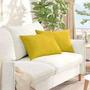 Cuscini da Divano 2 pcs Giallo 60 x 40 cm Tessuto in Cords 42013677