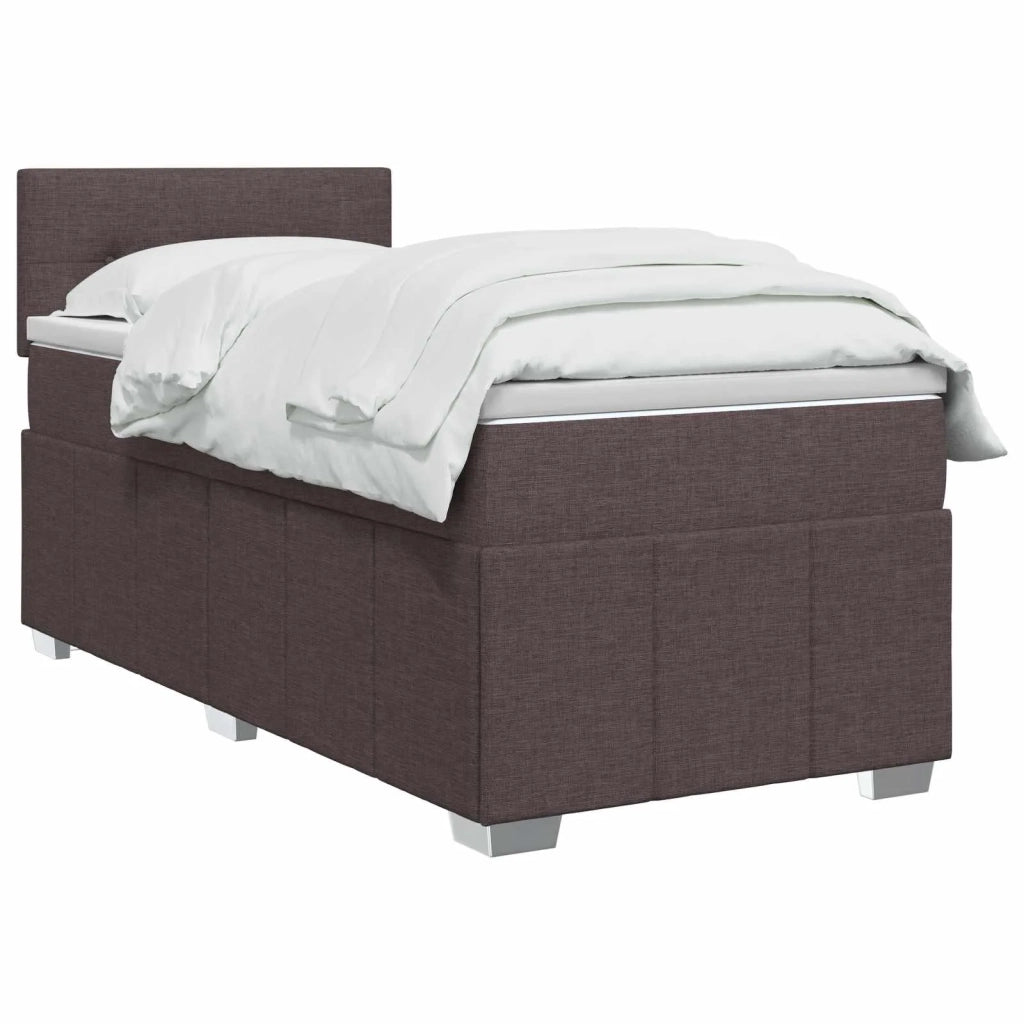 Letto box spring con materasso Marrone Scuro 90 x 200 cm 3451125