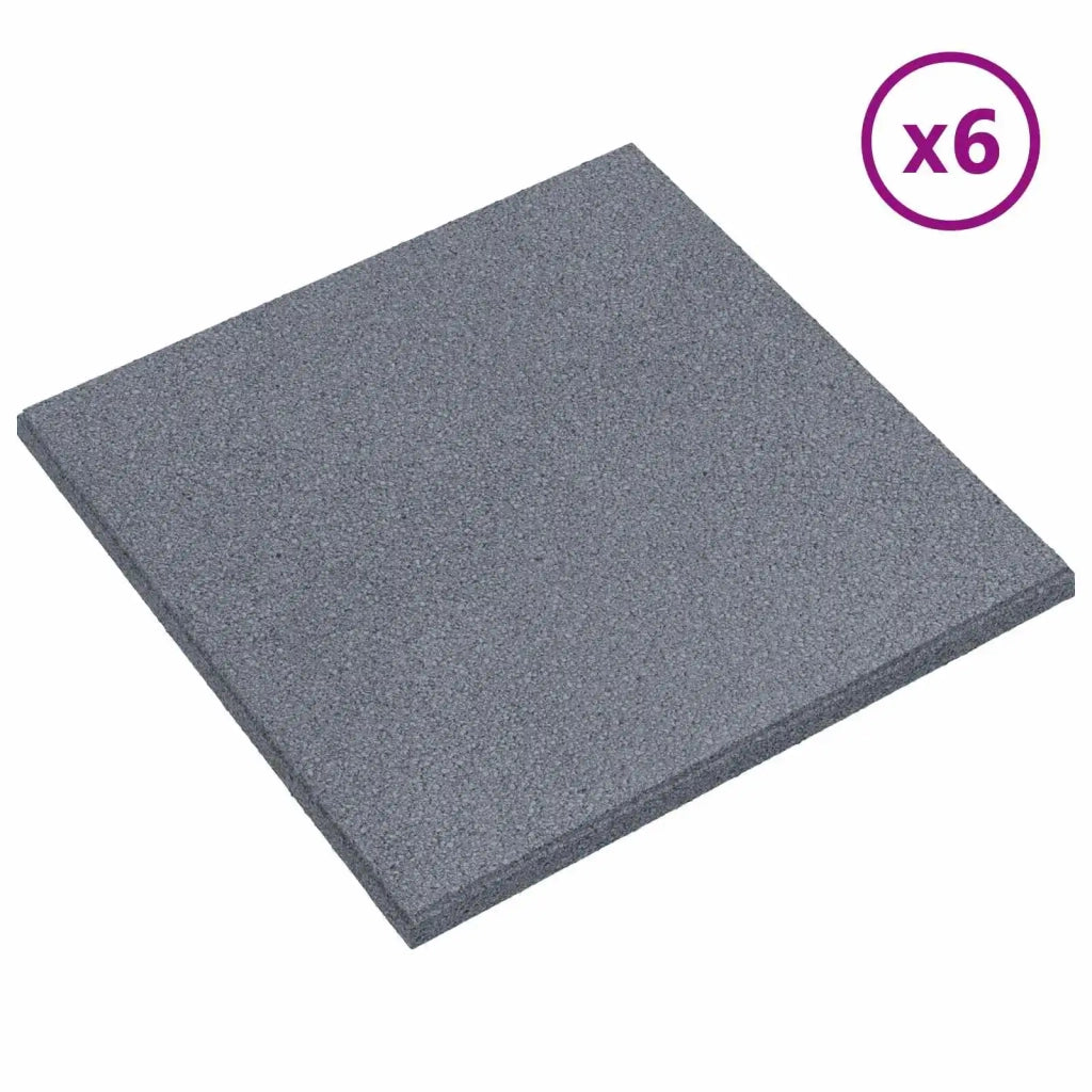 Piastrelle per Protezione dalle Cadute 6 pcs Grigio 50 x 50 cm 42046717