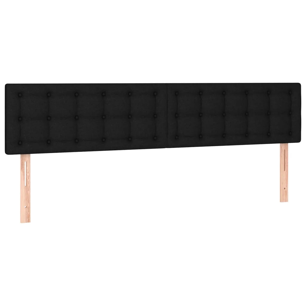 Giroletto a Molle con Materasso Nero 200x200 cm in Tessuto