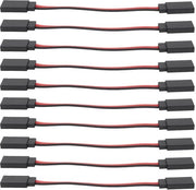 Estensione di Cavo Plug 10 pezzi - Femmina a Femmina - Lunghezza del Cavo 10 cm - Compatibile con Futaba JR Connector - Costruzione di Alta Qualità - Connessione affidabile - Cavo Servo