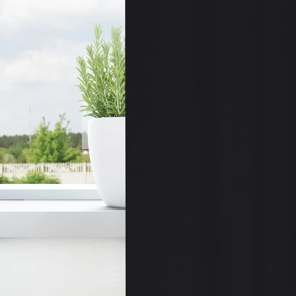 Tende Blackout con Anelli 2 pcs Nero 225 x 140 cm Poliestere 4107430