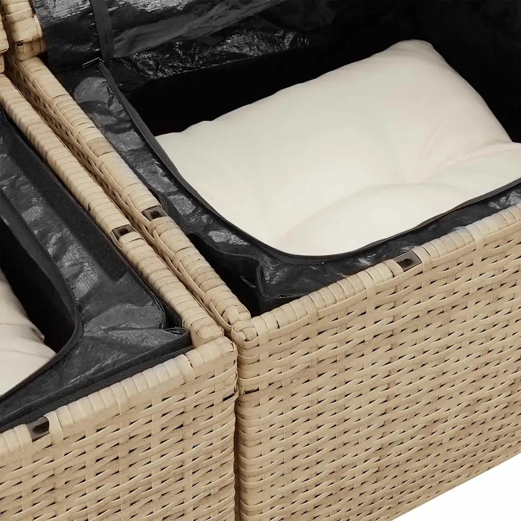 Set Divano da Giardino con cuscino 13 pcs beige e panna 3363876