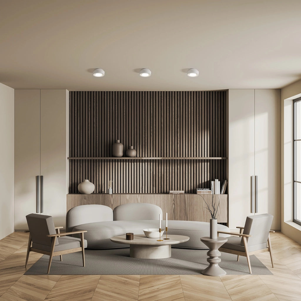 ELLADE Lampada da soffitto 1 luce attacco GX53 Bianco