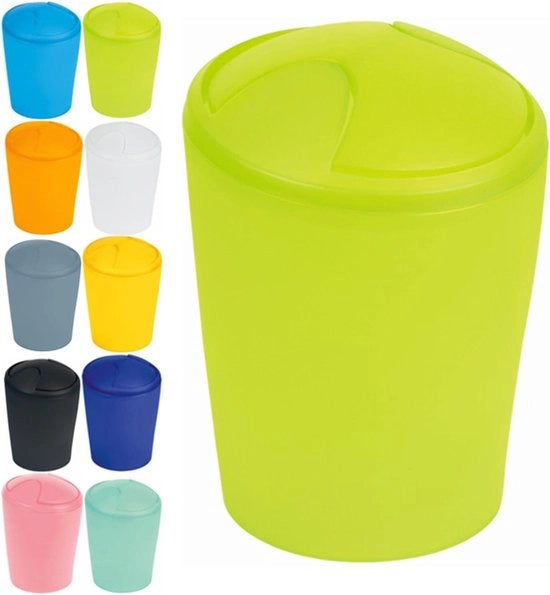 Emicemere con coperchio a scatto - 2 litri e 5 litri - plastica - verde kiwi