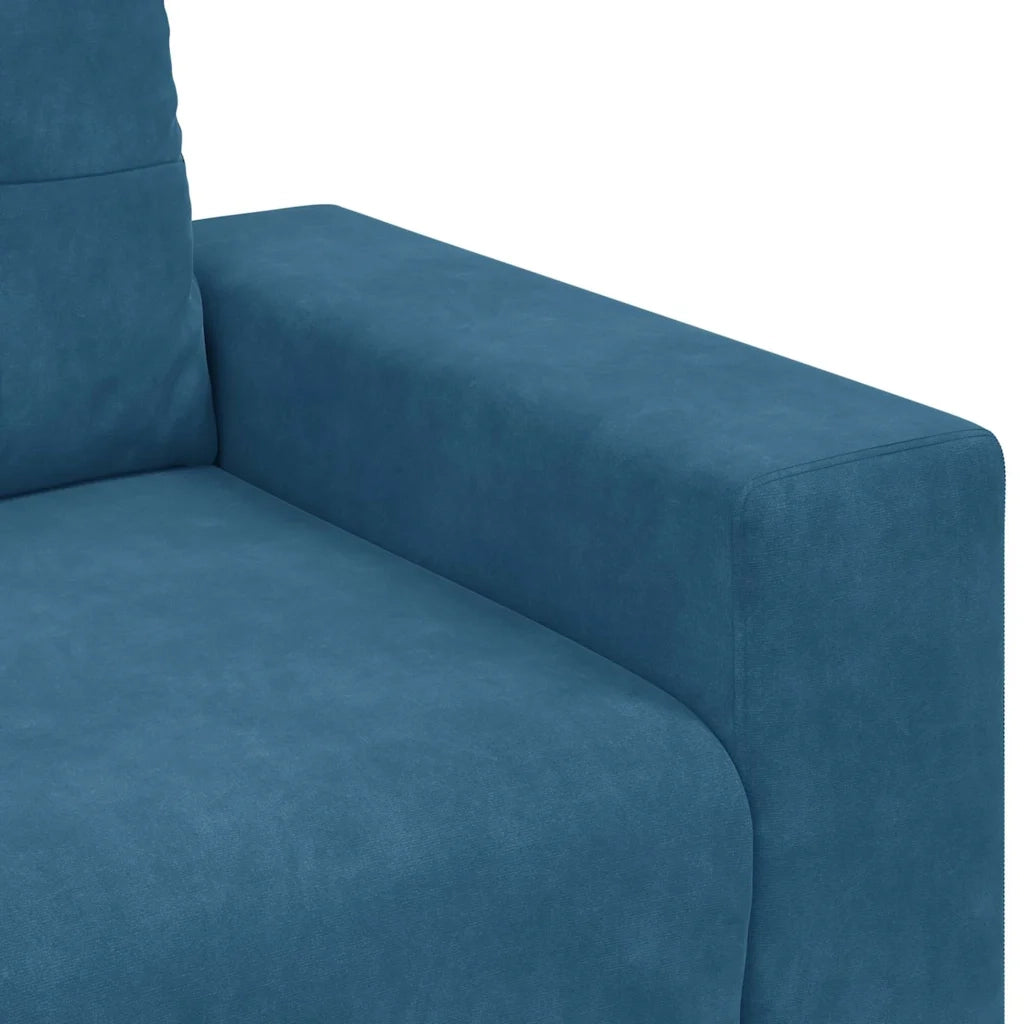 Set di divani 3 pcs Blu 221 x 80 x 80 cm Velluto 3324648