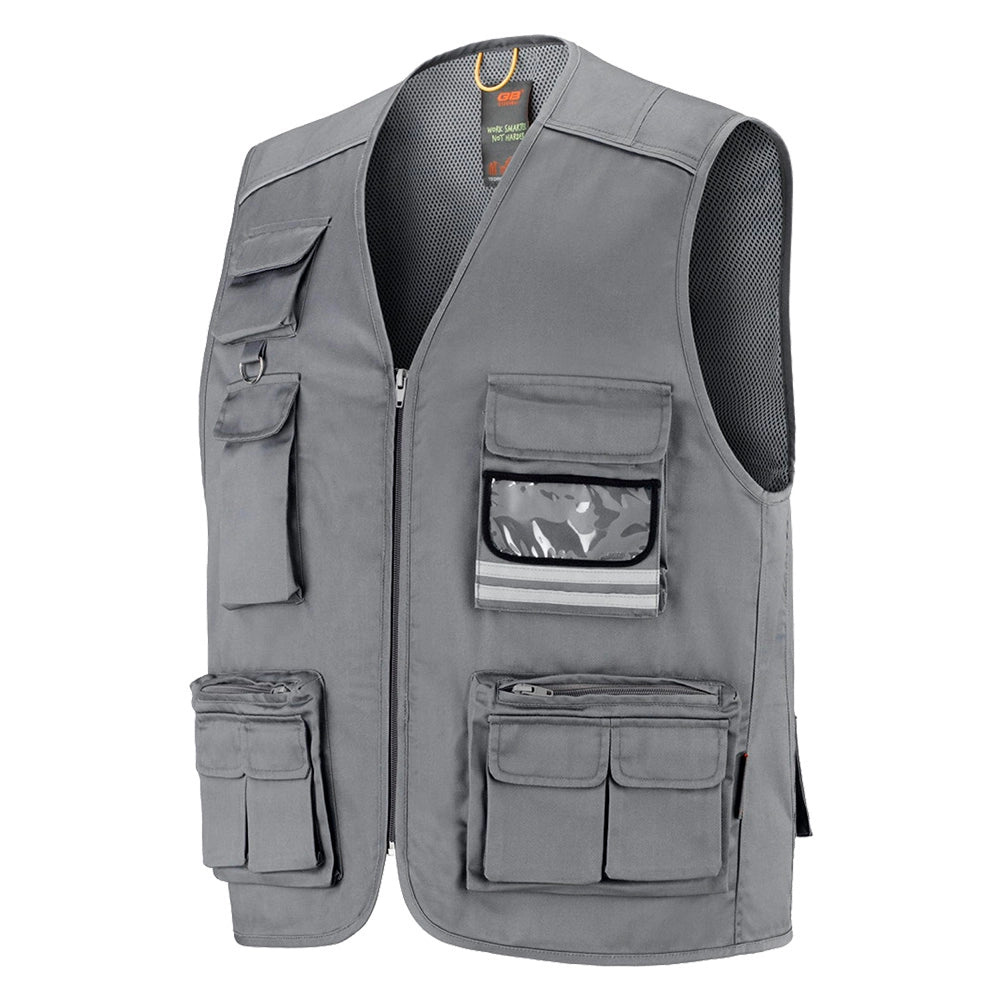 GILET DA LAVORO 'DERNA' taglia XXL - grigio  - NERI
