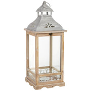 Lanterna in legno 23,5x23,5x61h cm