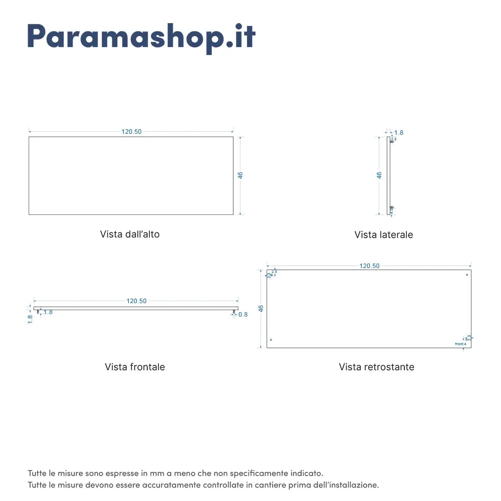Mobile bagno sospeso 120 cm un cassetto carta da zucchero con top | Ardenne