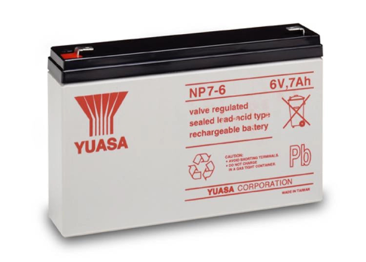 BATTERIA YUASA NP7-6 6V 7Ah